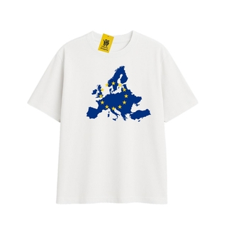 'EU' | Oversize Beyaz Tişört