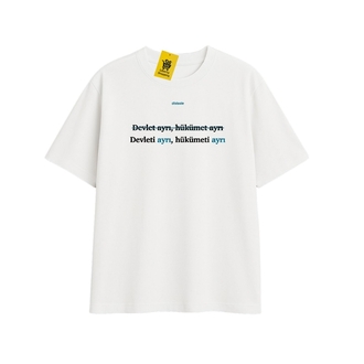 'EXCLUSIVE DESIGN' | Oversize Beyaz Tişört | DISTASTE