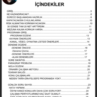 2026 BİLGİN GÜREK DERECE YAPTIRTACAK 85 GÜN AYT SAYISAL PROGRAM DİJİTAL KİTAP 