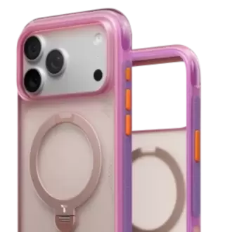 Torras Apple iPhone 17 Pro O Stand Spin Air Serisi Magsafe Kılıf - Pembe