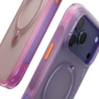 Torras Apple iPhone 17 Pro O Stand Spin Air Serisi Magsafe Kılıf - Mor