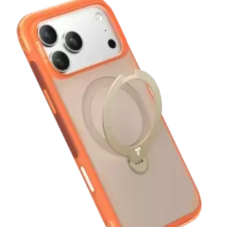 Torras Apple iPhone 17 Pro Max O Stand Spin Air Serisi Magsafe Kılıf - Turuncu 6938075665739