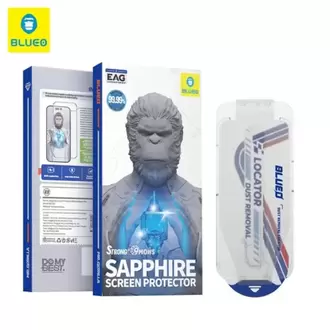 Blueo Sapphire iPhone 17 Pro Max Uyumlu Uygulama Aparatlı 9 MOhs %99.99 Orijinal Safir Ekran Koruyu