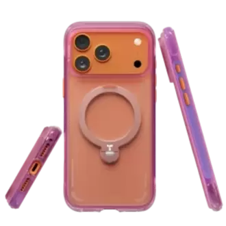 Torras Apple iPhone 17 Pro Max O Stand Spin Air Serisi Magsafe Kılıf - Pembe 6938075604004