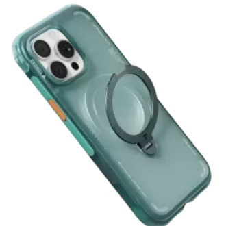 Torras Apple iPhone 16 Pro Max O Stand Spin Air Serisi Magsafe Kılıf - Yeşil-Mavi 6938075666620