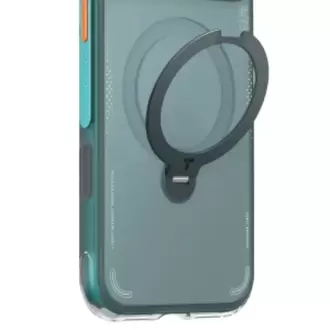 Torras Apple iPhone 17 Pro O Stand Spin Air Serisi Magsafe Kılıf - Yeşil-Mavi