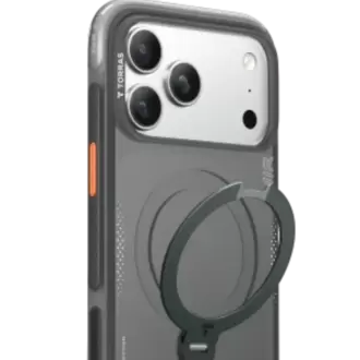 Torras Apple iPhone 17 Pro Max O Stand Spin Air Serisi Magsafe Kılıf - Siyah 6938075665463