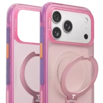 Torras Apple iPhone 17 Pro O Stand Spin Air Serisi Magsafe Kılıf - Pembe