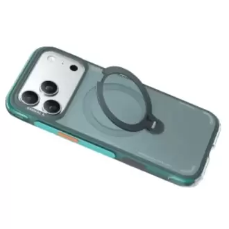 Torras Apple iPhone 17 Pro Max O Stand Spin Air Serisi Magsafe Kılıf - Yeşil-Mavi