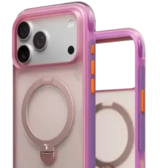 Torras Apple iPhone 17 Pro Max O Stand Spin Air Serisi Magsafe Kılıf - Pembe 6938075604004