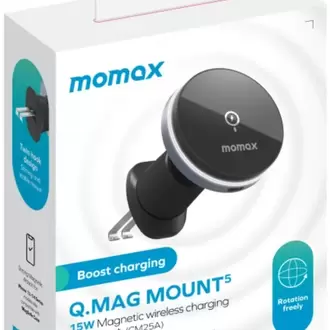 Momax Q.mag Mount 5 15W Magnetic Wireless Şarjlı Araç Telefon Tutucu