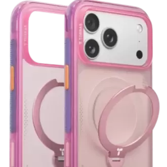 Torras Apple iPhone 17 Pro O Stand Spin Air Serisi Magsafe Kılıf - Pembe