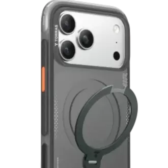 Torras Apple iPhone 17 Pro O Stand Spin Air Serisi Magsafe Kılıf - Siyah 6938075665388