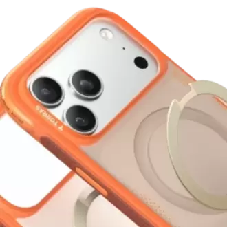 Torras Apple iPhone 17 Pro Max O Stand Spin Air Serisi Magsafe Kılıf - Turuncu 6938075665739
