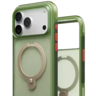 Torras Apple iPhone 17 Pro Max O Stand Spin Air Serisi Magsafe Kılıf - Yeşil 6938075605650