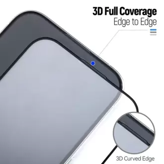 lueo Full Glue iPhone 16 Pro Max Uyumlu Uygulama Aparatlı Kavisli ince Tam Kaplayan Cam Ekran K