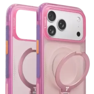 Torras Apple iPhone 17 Pro Max O Stand Spin Air Serisi Magsafe Kılıf - Pembe 6938075604004