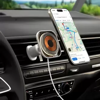 MOMAX CM29 CHARGE FLOW MAGSAFE ARAÇ TELEFON TUTUCU BEYAZ