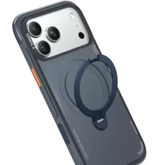 Torras Apple iPhone 17 Pro O Stand Spin Air Serisi Magsafe Kılıf - Lacivert 6938075665784