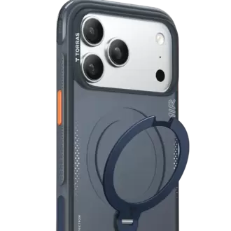 Torras Apple iPhone 17 Pro O Stand Spin Air Serisi Magsafe Kılıf - Lacivert 6938075665784