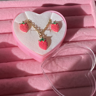 Strawberry Set (Kolye + Küpe)