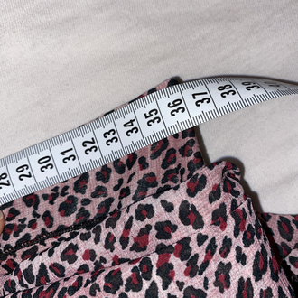 Kemerli Pembe leopar midi etek