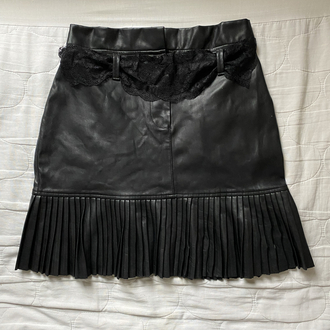 Dantelli Gothic Deri Etek