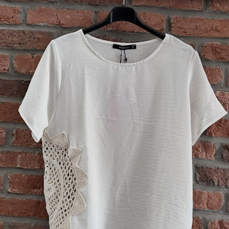 Bohem dantel motifli tshirt