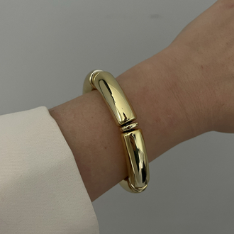 Kalın Gold Detaylı Chunky Bileklik