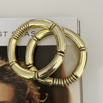 Kalın Gold Detaylı Chunky Bileklik