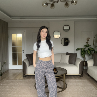 Topsh.p leopar jean 
