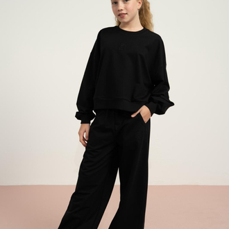 Siyah Oversize kuz takım