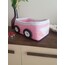 araba sepet pembe beyaz 