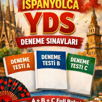 YDS İspanyolca – A + B + C Deneme Seti (2019 ÖSYM Uyumlu)