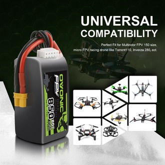 Ovonic 4S Lipo Battery 850mah 4S1P 80C