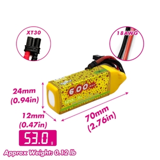 CNHL Pizza Series 600mAh 11.1V 3S 120C