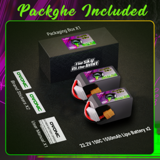 Ovonic Rebel 2.0 6S Lipo Battery 1550mAh 6S1P 150C