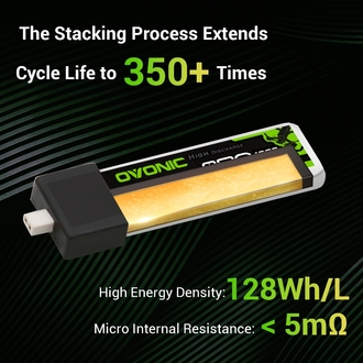 Yakında Stokta OVONIC 1S Lipo Battery 450mAh 1S1P 100C 3.8V LiHV LiPo