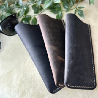 Cushy Sunglesses Case / Gri Crazy Leather