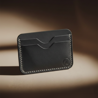 Clove Card Holder / Siyah Vegetal Leather 