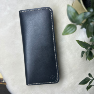 Lithe Long Wallet / Siyah Vegetal Leather