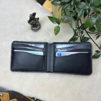 Mister Wallet / Siyah Vegetal Leather