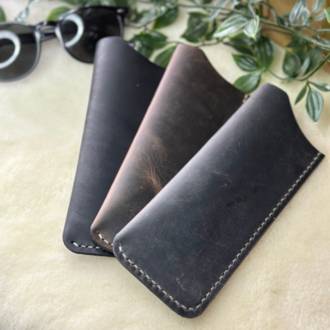 Cushy Sunglesses Case / Kestane Crazy Leather