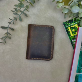 Virile Card Wallet / Kestane Crazy Leather