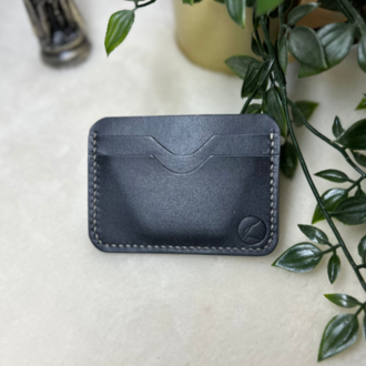 Clove Card Holder / Siyah Vegetal Leather 