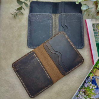 Virile Card Wallet / Kestane Crazy Leather