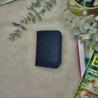 Virile Card Wallet / Siyah Crazy Leather