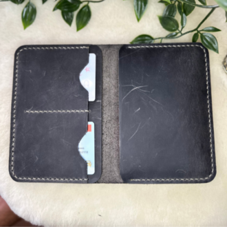 Plethora Pasaport Wallet / Gri Crazy Leather