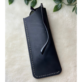 Cushy Sunglesses Case / Siyah Crazy Leather