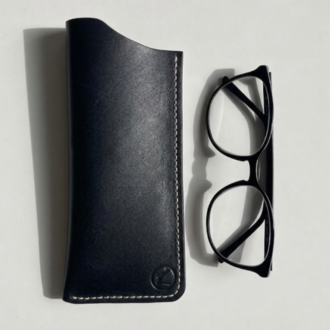 Cushy Sunglesses Case / Siyah Vegetal Leather